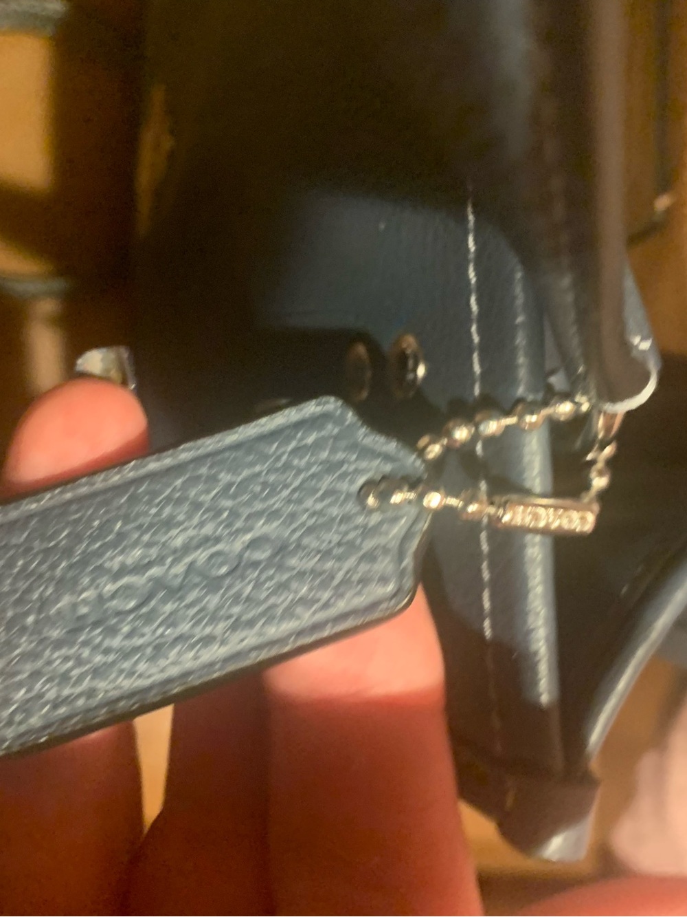 NWOT COACH DEMPSEY 22 TOTE SUBTLE BLUE/cadet blue hangtag & xbody STRAP C0971 - Picture 8 of 11